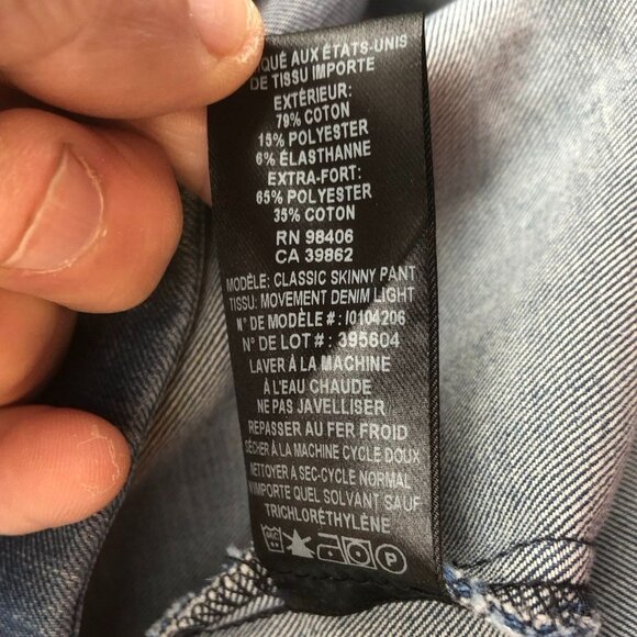 Theory Womens Jeans Size 4 Mid Rise Straight Leg Classic Blue Denim Casual - Picture 11 of 13